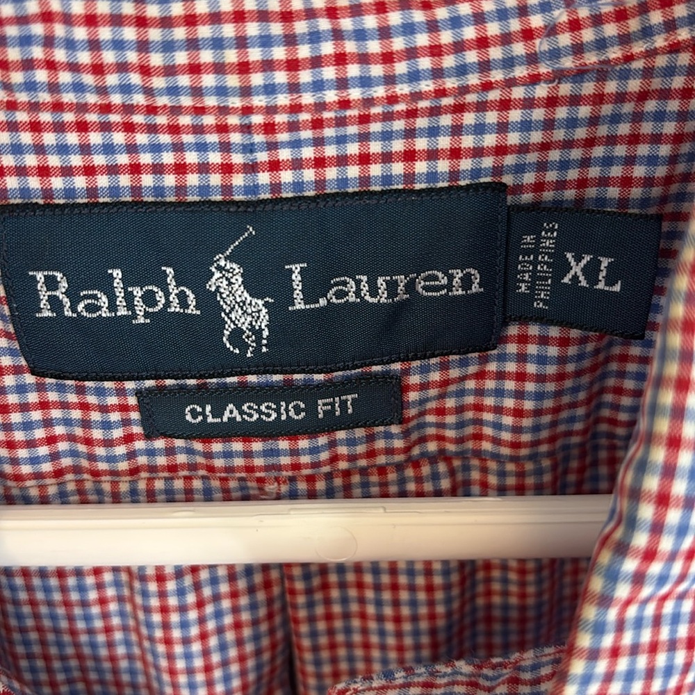 Ralph Lauren Cotton Plaid Button down Short Sleeve Shirt Size XL - Picture 6 of 11